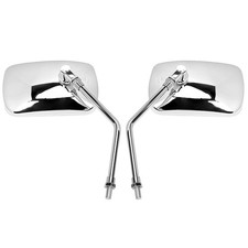 Universal Rectangle Motorcycle Rear Mirrors 10MM For Yamaha Honda Suzuki Ducati