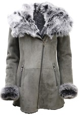 Ladies Luxurious Grey Suede