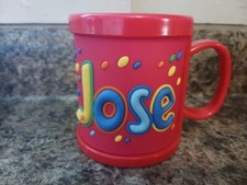 Name: JOSE - NEW Personalized Childs Kids Mug Cup Plastic 3D John Hinde