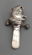 Antique Silver Babies Rattle