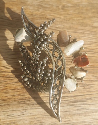 Vintage heather pin brooch - vintage,