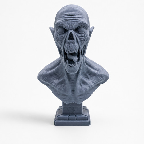 Zombie bust 18cm grey - 18cm, pla