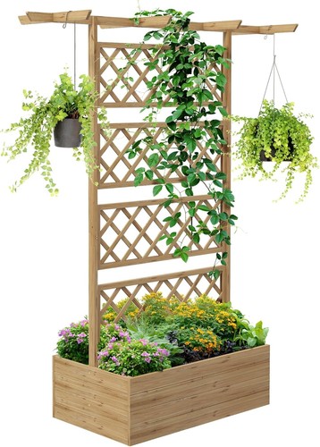Trellis planter box garden - trellis,