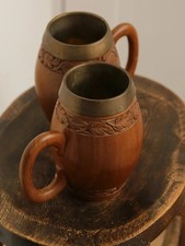 Vintage Hand-Turned Wooden &