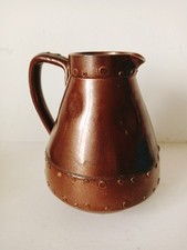 (899) Rare Antique Arts & Crafts Royal Doulton Silicon Faux Copper Jug
