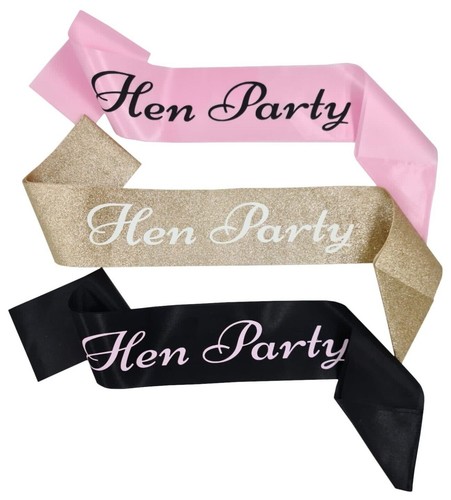 Hen party sashes pink - hen,