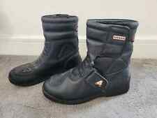 AKITO MIAMI leather motorcycle boots UK 7 LADIES EU 41 Black Mid Top Hook & Loop