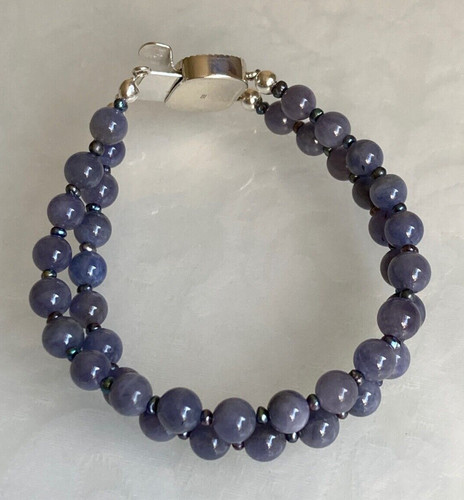 Tanzanite 6mm bead - 6mm, 6.75"