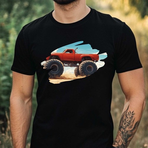 Men monster truck motif - truck,