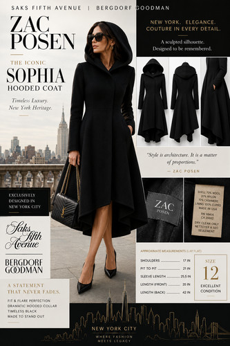 Zac posen sophia hooded - zac,