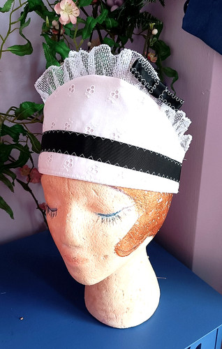 French maid cap headdress - french,
