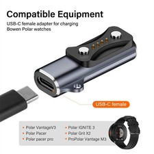Polar Pacer/Ignite 3/Vantage V3/M3/Grit X2/Pro Adapter Charger Type C Magnetic