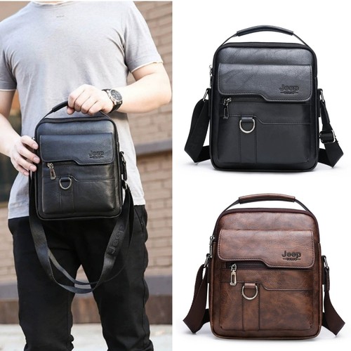 Men leather messenger - men's,
