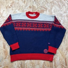 Vintage Fair Isle Christmas Ski Jumper Rasica Yugoslavia Small