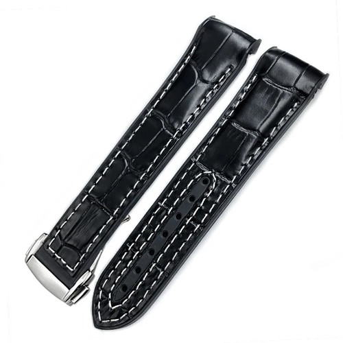 Hybrid leather rubber strap - hybrid,