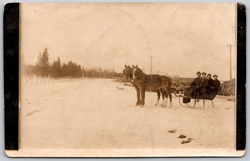 1904 1920s rppc horse drawn - 1904-1920s,