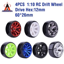 4PCS Tyre Drift Tires Wheels 12mm Hex for HPI HSP 1:10 RC On Road Racing Car