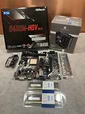 Asrock b450 AMD AM4 Motherboard Bundle 16Gb DDR4 Ryzen Cpu + Assassin Cooler