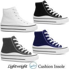 Ladies Hi Top Canvas Shoes