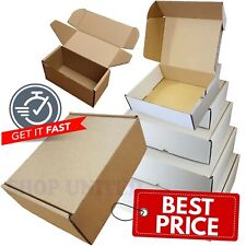 WHITE OR BROWN SHIPPING CARDBOARD BOXES POSTAL MAILING GIFT PACKET SMALL PARCEL