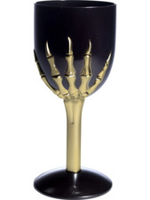 Black Wine Glass Halloween Fancy Dress Party Accessory