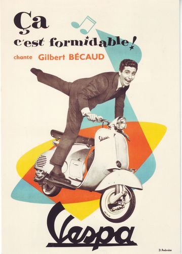 1960 vespa scooter - scooter, french