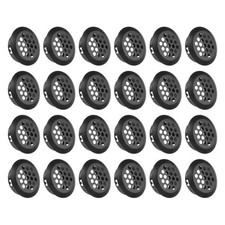 24Pcs 25mm/1" Air Vents Circular Soffit Vents, Soffit Vent Cover Black