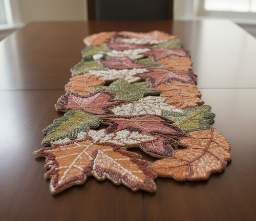 Maple leaves table runner - maple,