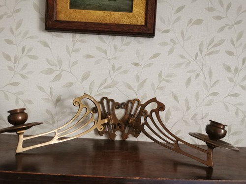 Brass art nouveau wall - 2,