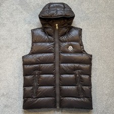 Moncler Bartholome Hooded Gilet Brown Size 4 Large 100% Authentic