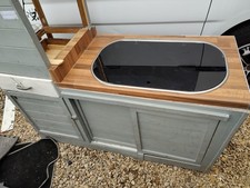 Camper Van 2 Ring Gas Hob with Sink and Water Tap Stainless Steel