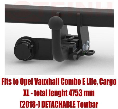 Detachable tow bar - bar, for