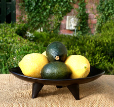 Mid Century Fruit Bowl BESWICK Black Flower beauty