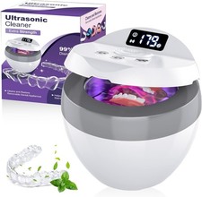 Ultrasonic Retainer Cleaner, Dental Cleaning Pod for Denture & Jewellery