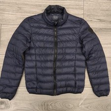 Replay Exclusive Down Jacket Womens Size S Small Navy Blue Puffer Coat