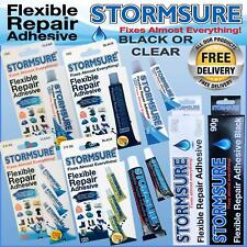 STORMSURE BLACK or CLEAR FLEXIBLE REPAIR ADHESIVE GLUE TENT RIPS HOLES BOOT SHOE