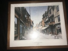 Great Butcher Row by Alan Firth Framed colour print Frame size (33.5cm x 27cm )