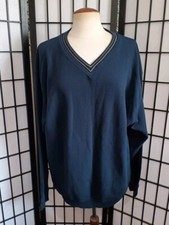 Vintage OakMont Sweatshirt Size Large V-neck Navy
