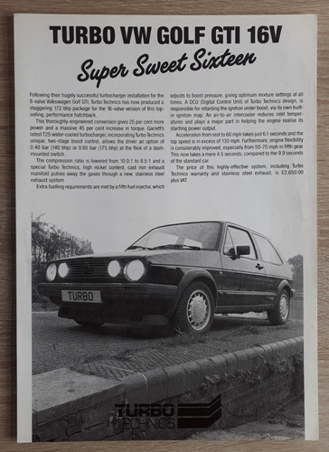 Volkswagen golf gti 16v - 16v, turbo