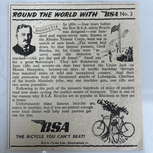 Bicycles vintage ww2 - b.s.a.,
