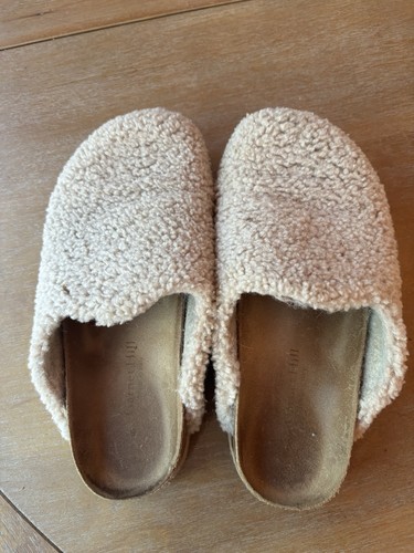 Garnet hill fuzzy slippers - garnet,