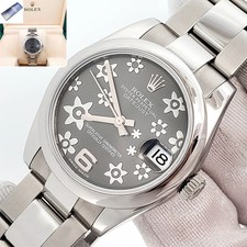 Rolex Datejust Rhodium Floral