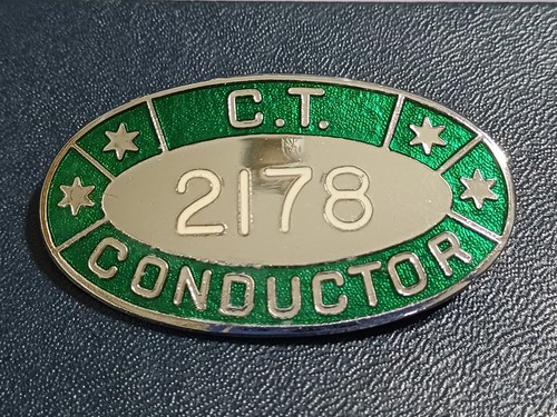 Vintage bus conductor - conductor, badge**