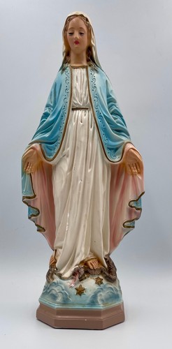 Vintage chalkware our lady - 16",