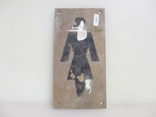 Vintage Brass Toilet Plaque