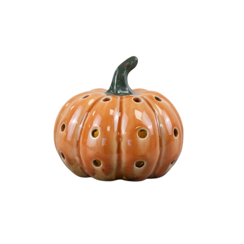 Ceramic light pumpkin - ceramic, up