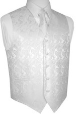MEN'S WHITE PAISLEY TUXEDO