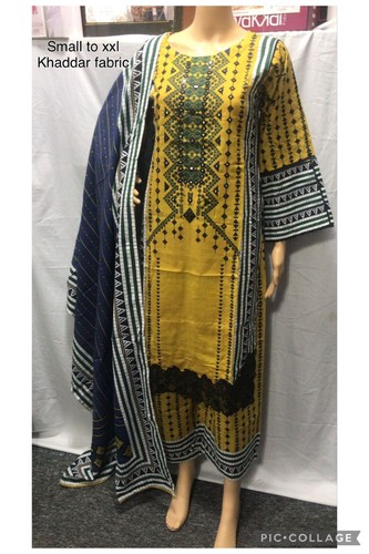 Readymade embroidered khaddar