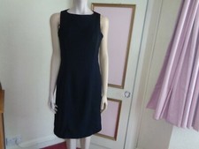 AMARANTO BLACK SLEEVELESS STRAIGHT DRESS FULL LINED ZIP BACK  SIZE 12~41"L BNWOT
