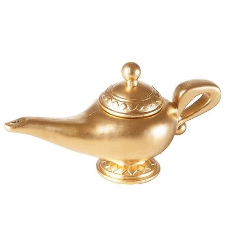 Golden genie lamp - genie,